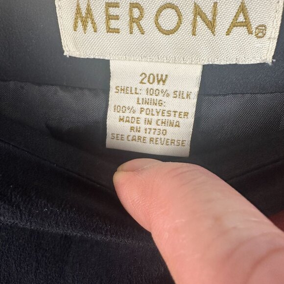 Merona Plus Sz 20W Black knee length pencil Basic Simple Career Work Minimalist - Picture 3 of 10